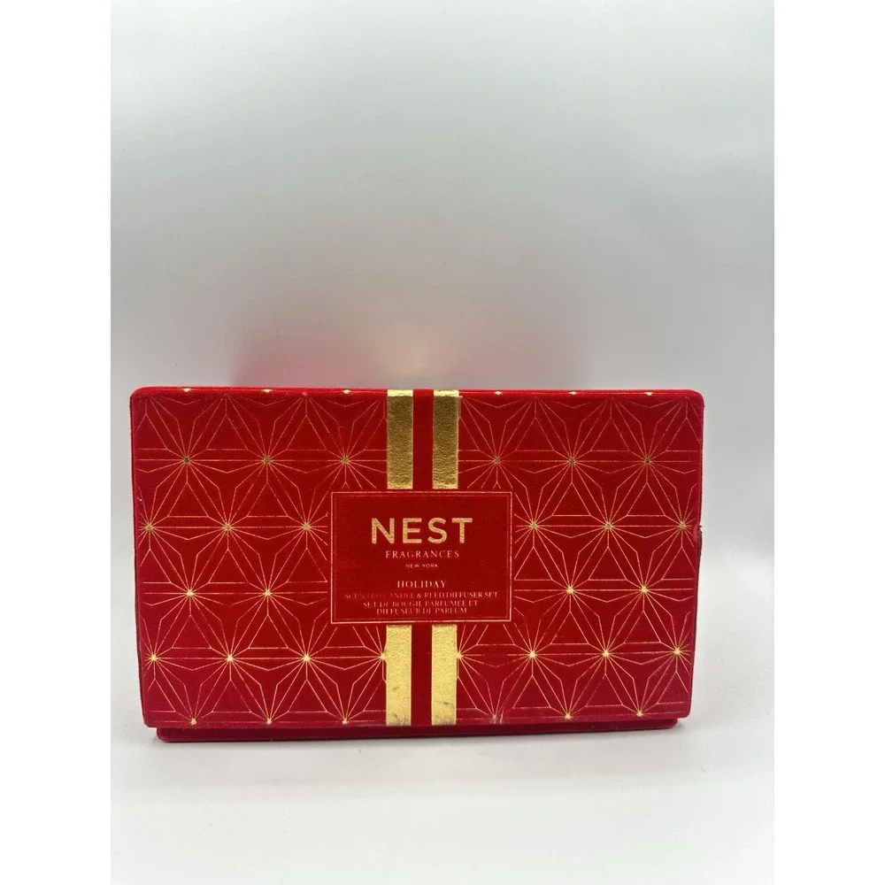 NEST New York Holiday Votive Candle & Reed Diffuser Gift Set New Sealed